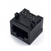 Conector de red RJ48 RJ50 10P10C de 90 grados, zócalo hembra en línea de 10 pines, blindado, plástico completo