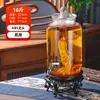 Frasco de Vino para el Hogar, Botella de Vidrio Sellada de Gama Alta para Vino Medicinal de Ginseng, Frasco de Vino, Barril de Vino con Grifo, Fabricante Mayorista de Tanques de Vino