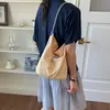 Bolsa de Lona Estilo Bosque para Mujer 2026 Nueva Moda Tendencia Estilo Coreano Bolso Cubo Estilo Universitario Casual Bandolera