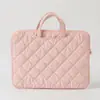 Bolso para portátil estilo coreano, de algodón, con diseño rómbico, de gran capacidad, para iPad.