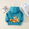 Jaquetas de Primavera e Outono para Meninos e Meninas 2025 Novo Estilo Coreano Jaqueta Infantil com Capuz de Manga Longa Jaqueta Corta-Vento Fashion Casual