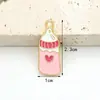 Colgantes de Joyería Esmaltada de Aleación Lindos Dibujos Animados Ropa de Bebé Biberón Pie de Bebé Accesorios para Pulsera Collar Colgante