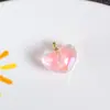 Accesorios de joyería DIY cuentas transparentes coloridas de estrella amor electrochapadas esmeriladas agujero colgante llavero corazón de durazno colgante pequeño