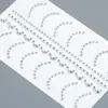 Adesivos de estrela pentagrama azul com strass para show, maquiagem de apoio azul, adesivos de pedras de strass autoadesivos para meninas