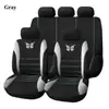 Funda para asiento de coche de cinco plazas, funda de asiento de tela universal para las cuatro estaciones, juego de 9 piezas, AliExpress, costura wish, fábrica de suministro de mariposas