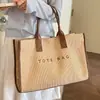 Bolso de mano de moda con letras de gran capacidad para comercio transfronterizo, bolso de mano casual simple para ir al trabajo, bolso de hombro