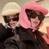Gorro Estilo Lei Feng Relleno de Plumas para Mujer, Gorro de Invierno con Forro de Felpa Añadido para Calidez, Gorro de Montañismo Protector de Orejas, Gorro de Nieve Cortavientos para Ciclismo al Aire Libre para Hombres