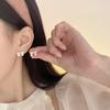 Pendientes de plata S925 con forma de aguja y lazo suave (2023), diseño moderno de nicho, con temperamento de diosa y abanico, con clip para la oreja.