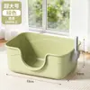 Bandeja sanitaria para gatos semi-cerrada extragrande, elevada para prevenir salpicaduras y olores, especialmente diseñada para gatos Maine Coon corpulentos