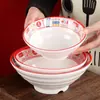 Boa Sorte e Prosperidade Melamina Utensílios para Panela Quente, Estilo Chinês Espessado Resistente ao Calor Anti-Queimadura Tigela para Macarrão, Uso Comercial em Restaurantes Especializados