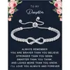 Amazon Transfronterizo Ilimitado Pulsera de Tenis Ajustable para Esposa, Madre, Tía, Hermana, Regalo de Cumpleaños Graduación