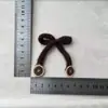 Fofo Marrom Lã Laço Bola Pendurada Tricô Botão Bordado Acessórios Grampo de Cabelo Capa de Celular Bagagem Sapatos Meias Roupas