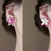 Novos Brincos de Flor Dopamina com Recorte Assimétrico Colorido Contrastante Design Doce de Nicho Ins Coreano Brincos de Verão