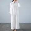 Ropa de Té Budista Nueva Primavera 2025 Ropa de Yoga de Algodón y Lino Ropa de Danza Zen Ropa de Hada Trajes para Mujer Ropa de Tai Chi