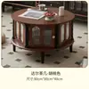 Mesa de Centro Vintage Estilo Francés, Juego de Mesa de Centro y Mesa Auxiliar de Madera Maciza, Uso Doméstico para Sala de Estar, Apartamento Pequeño, Mesa de Centro de Pie Estilo Mid-Century