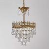 Candelabro pequeño de cristal con corona francesa de estilo europeo vintage, para pasillo, dormitorio, entrada, guardarropa, mesita de noche