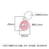Plata Esterlina S925 Pegamento Colgante de Corazón Colorido Corazón de Durazno Colgante Redondo Cuerda de Cuentas DIY Accesorios de Plata