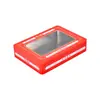 Caja Metálica Rectangular con Ventana para Artículos de Año Nuevo, Chocolate, Dulces, Caja de Regalo, Lata para Galletas, Caja de Hojalata