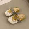 Tamancos Estilo Birkenstock com Solado Grosso e Aumento de Altura para Mulheres, Costas Abertas, Novo Modelo Verão 2026, Sandálias de Trama Vazada em Rede
