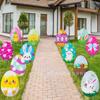 2027 Nuevo Cartel de Pascua Transfronterizo para Jardín Huevo de Pascua Transfronterizo Decoración Exterior para Jardín Cartel Festivo