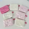 Ins Acolchado Corazón Plateado Linda Cartera para Monedas Pu Color Brillante Bolso Portátil para Cosméticos Cable de Datos Tarjeta de Transporte Bolso para Cosméticos
