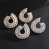Brincos pingente de gota d'água geométricos de zircônia com agulha de prata, brincos simples e estilosos, luxo leve com toque de alta qualidade, design único e de nicho