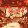 Dança do Leão de Ano Novo Símbolo da Fortuna Pingente Auspicioso, Estilo Chinês Tradicional Antigo Banhado a Ouro Acessório DIY Ornamento