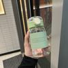 Copo de Vidro com Canudo Minimalista Moderno de Alto Acabamento, Único e Estiloso, Copo de Água Portátil para Escritório, Isolado, Atacado de Fábrica