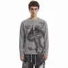 Camiseta de manga comprida com gola Henry e padrão xadrez, peça para cobrir no início do outono, estilo old money, corte solto cleanfit, tendência, atacado de fábrica transfronteiriço