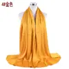 Primavera e Verão novo elegante versátil cor sólida plissado natural chiffon bico fechado lenço lenço lenço em estoque atacado transfronteiriço
