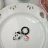 Hebilla de Resorte I81 Llavero Lindo de Dibujos Animados Gato Donut Gato Siamés Estilo Ktins Colgante para Mochila Escolar Auriculares