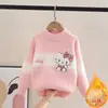 Suéter de Punto para Niños Invierno Nuevo Estilo Estilo Occidental Top Suéter de Niña Gato Kate Suéter para Niños Niña Pequeña