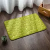 Tapete de porta de cor sólida em veludo coral com relevo de pedra, tapete de chão absorvente para banheiro, tapete de carpete para corredor doméstico, varanda