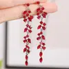 Pendientes Geométricos de Borla Incrustados con Diamantes, Elegantes y de Alta Gama, Pendientes Europeos y Americanos Exagerados, Pendientes de Moda Versátiles, Venta al por Mayor
