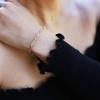 Joyería Transfronteriza Europea y Americana, Pulsera Simple de Fotografía Callejera a la Moda, Pulsera de Cadena Metálica Chapada en Oro, Pulsera de la Amistad