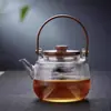 El Nuevo Tetera de Vidrio con Rayas Verticales Se Puede Usar a Fuego Abierto, es Resistente al Calor, Espesada y Adecuada para Preparar Té en la Estufa, Hervir Agua y Filtrar Té