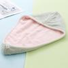 Ventas Directas de Fábrica Soporte Bordar Logo Personalizado Doble Capa Terciopelo Coral Gorro Secador de Cabello Gorro de Ducha para Mujer Secado Rápido Absorbente Toalla Secadora de Cabello
