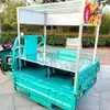 Carro de Trípode Calamar-Plancha de Hierro Modificado para Carne Guisada, Soporte Duradero para Venta Ambulante, Vehículo Eléctrico de Barbacoa Modificado