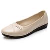 Zapatos de una sola capa para mujer para usar en exteriores, modernos, para las cuatro estaciones, zapatos casuales, planos, antideslizantes, de plástico/goma para usar en exteriores, zapatos de trabajo para madres de mediana edad