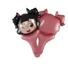 Globo de Dibujos Animados Nata Palo de Mano Cabeza de Globo Palo Largo Clip Globo de Aluminio Set de Fiesta Globo de Dibujos Animados Decoración Día del Niño