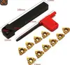 Suporte de Ferramenta CNC Ser1212H16 + 10 Peças de Lâminas Douradas 16Erag60