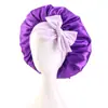 Gorro Transfronterizo con Cinta Elástica a Juego, Gorro de Dormir de Satén, Pañuelo para la Cabeza con Nudo Ajustable de Dos Tonos para Protección del Cabello Jdb-527