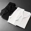 Nuevo Traje Deportivo Casual Delgado de Alta Gama para Hombre, Conjunto de Moda de Verano de Manga Corta y Pantalones Largos, Conjunto Trendy de Lujo Ligero