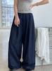 Pantalones Anchos de Cintura Alta Yamamoto Luxi Simples y Casuales para Mujer, Nuevo Estilo de Verano, Sensación Relajada, Pantalones tipo Tencel 1882