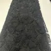 Tela de malla bordada con flor 3D y tela bordada con cuentas y perlas para vestidos de novia, vestidos de gala, vestidos, multicolor en stock