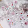 Pegatinas para Uñas Estilo Dibujo Animado Japonés Cielo Vacaciones Gatito Flor de Plumeria Pastel Lindas Decorativas en Relieve para Uñas DIY