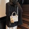 Moda Nova Bolsa Feminina Texturizada Simples Estilosa Versátil Bolsa de Ombro Transversal Bolsa de Mão Elegante Bolsa Saco Tote
