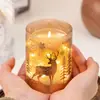 Decoración de Atmósfera Navideña Velas Perfumadas Led Decora Escenas de Fiesta en Interiores y Exteriores con Luz