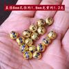 Cuentas sueltas de cloisonné, cuentas redondas, gotas de oro de 18 k, no se decoloran, cuentas de esmalte, pulsera, pulsera DIY, accesorios de cuentas