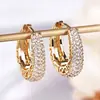 Pendientes de Personalidad de Pedrería de Venta Caliente Transfronterizos Europeos y Americanos Estilo INS Modernos Simples para Mujer Diseño Hueco Sentido de Diseño